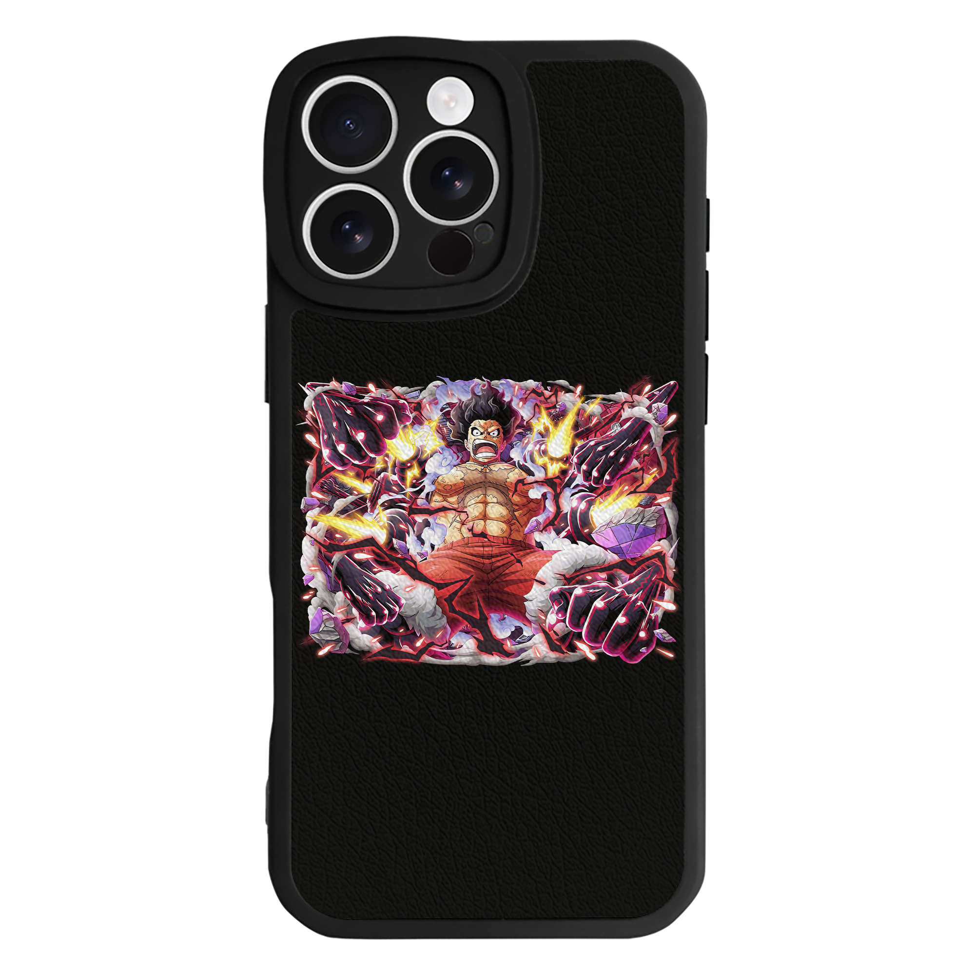 （画像用） ワンピース モンキー・D・ルフィ ONE PIECE Monkey D. Luffy 【iPhone 16シリーズ対応】シリコンスマホケース（レザー調） 材質：シリコン